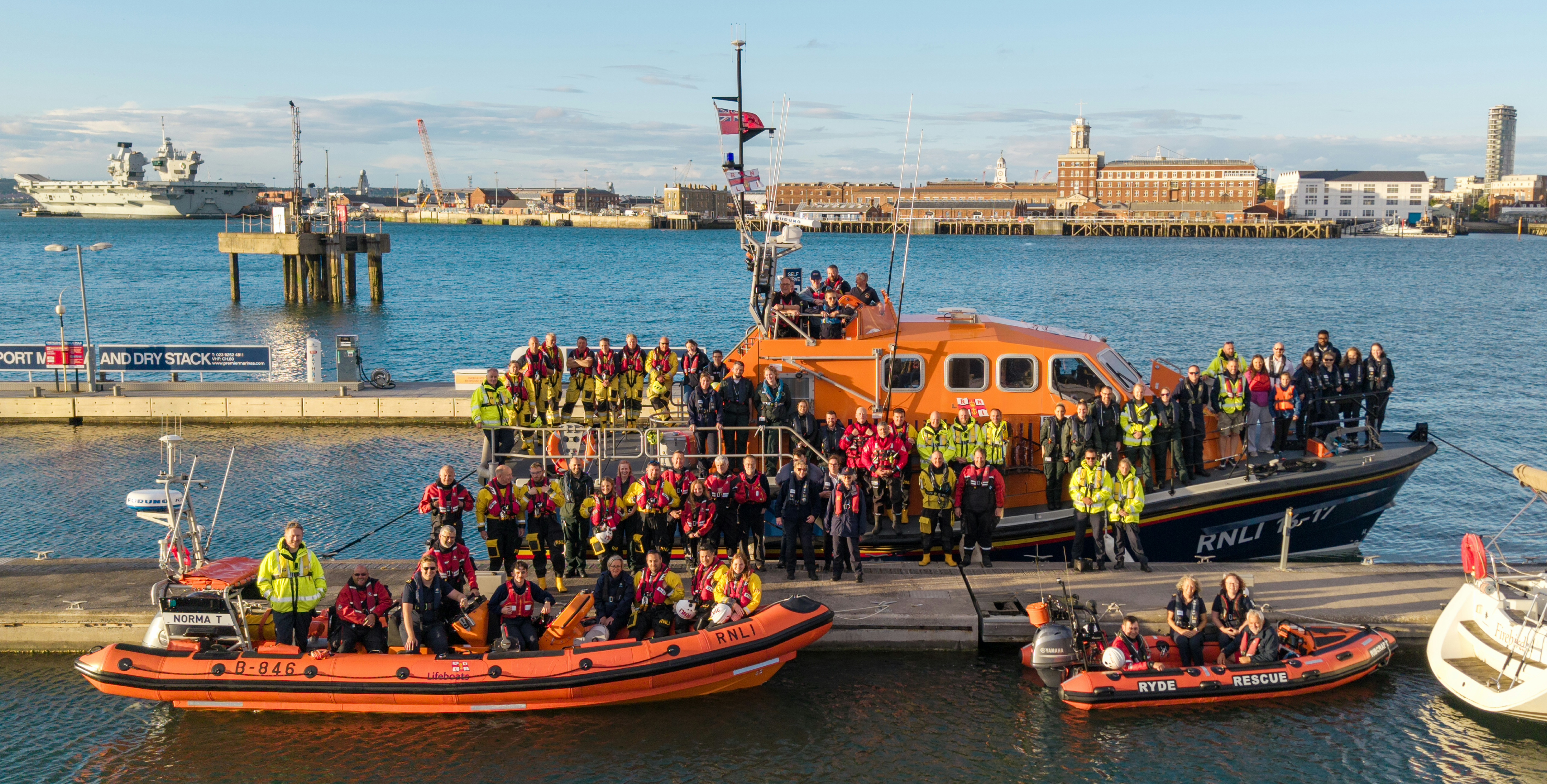 Lifeboats gather in the Solent to share emergency rescue experience