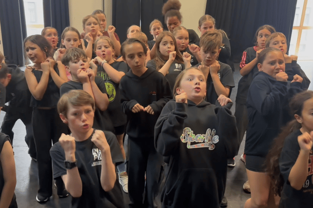 Seussical Cast in rehearsals