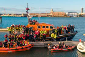 Emergency services and lifeboats at Gosport Marina 