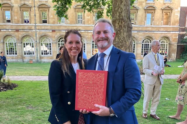 Mrs Laura Ryan, Deputy Head at PGS and Mr David Wickes, Head of PGS at the book launch.