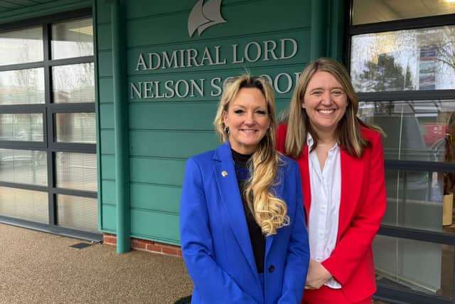 Amanda Martin MP with Minister Gould earlier this year hosting a roundtable with local headteachers and pupils on SEND reforms