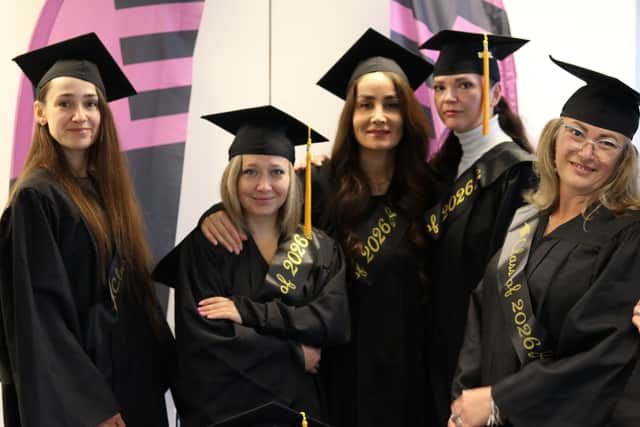 Just some of City of Portsmouth College's Level 2 ESOL graduates.