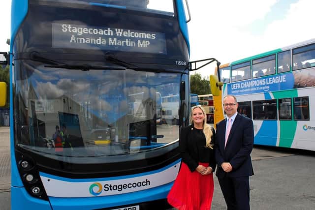 Amanda Martin meeting with the Stagecoach team 