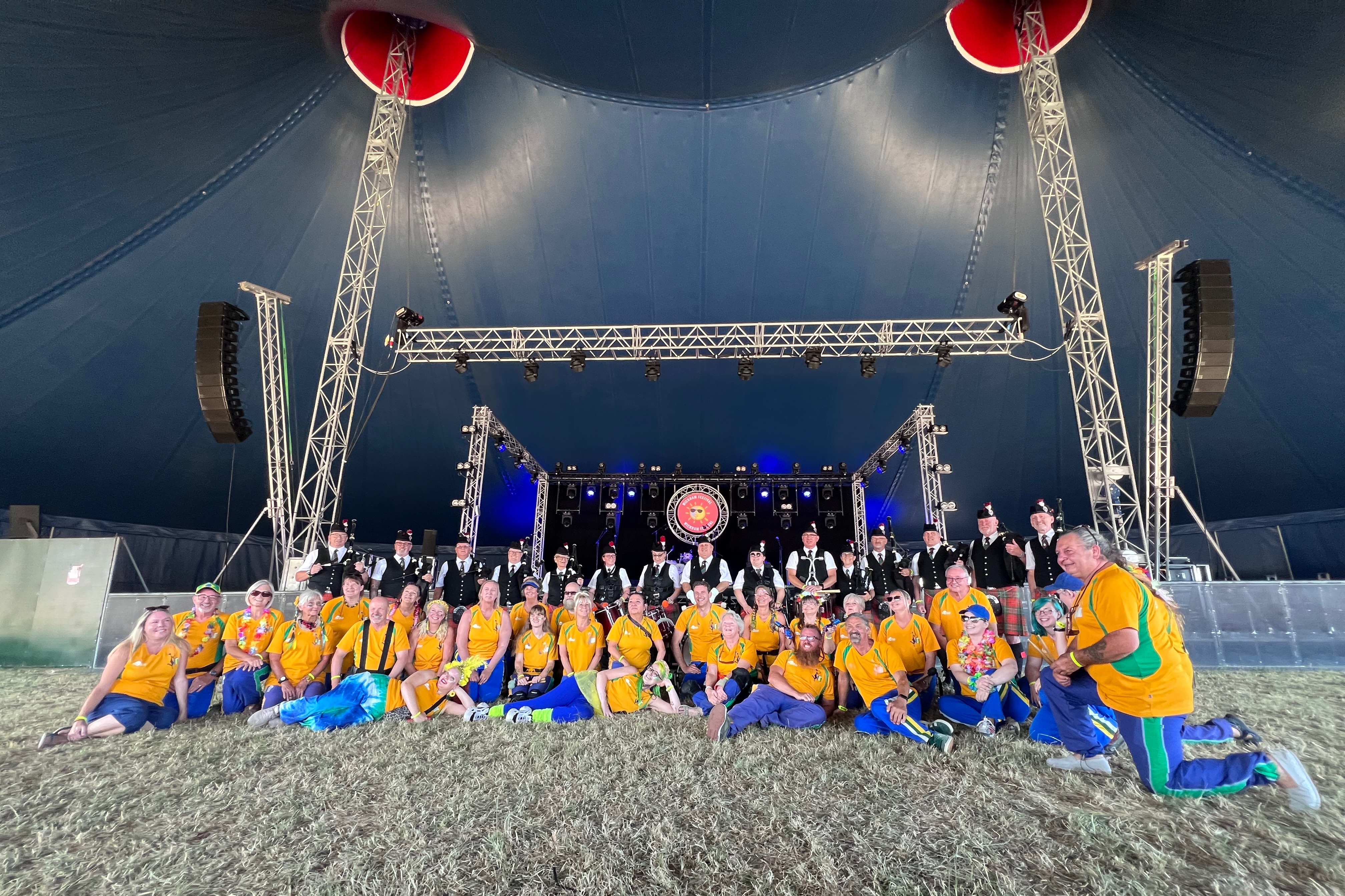 Bagpipes and Samba at Wickham Festival