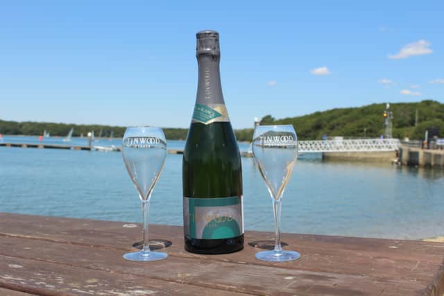 Tinwood Estate's Blanc de Blancs English sparkling wine, which will be served at the new Tinwood Bar, in the restaurant and at the Lobster Hatch throughout the summer.