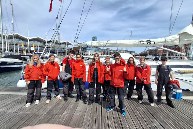 Ten students from St. Michael's CE Middle School set sail