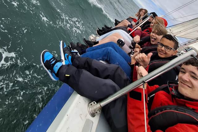 St. Michael’s CE Middle School, Wimborne students on the ocean