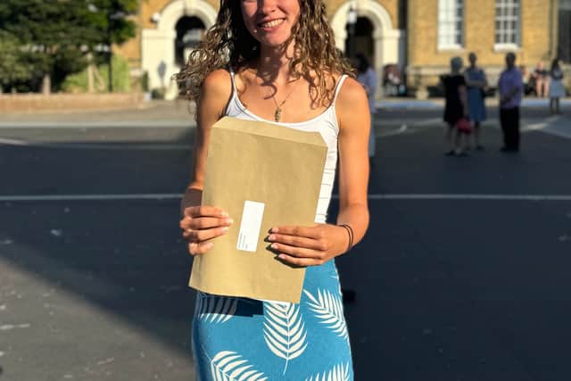 Laura celebrates confirming her place at Oxford