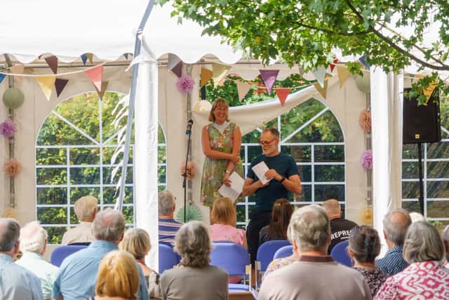 The Rev Emma Racklyeft at the Denmead summer celebration