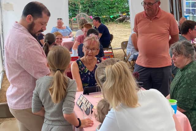 Villagers enjoying the Denmead summer celebration