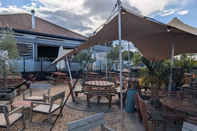 The garden at Boathouse Chichester, where a dedicated Tidal Rum bar will pop up under the stretch tent for the event.