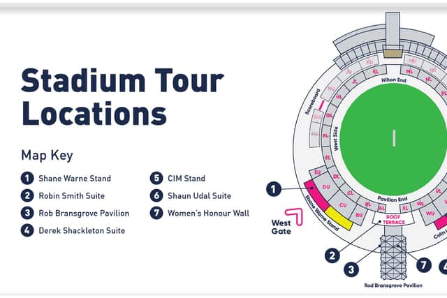 Stadium Tour map