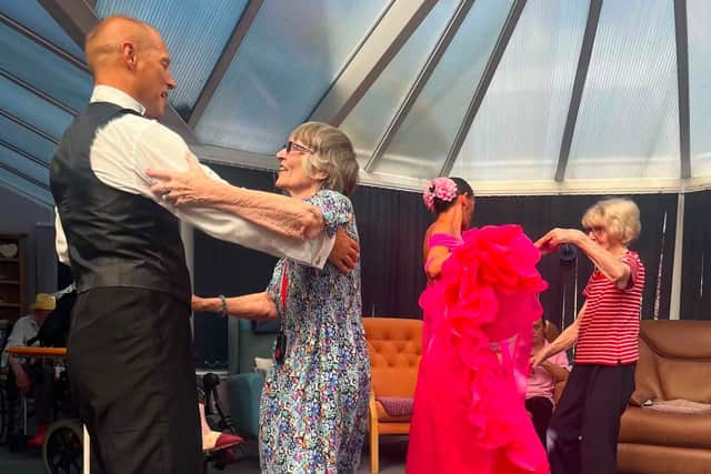 Bedhampton Court residents enjoy an afternoon of dance as Emma and Raires bring a selection of international dance styles to the Havant care home.