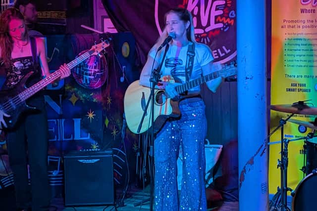 Stacy Gabel in her second set with her band