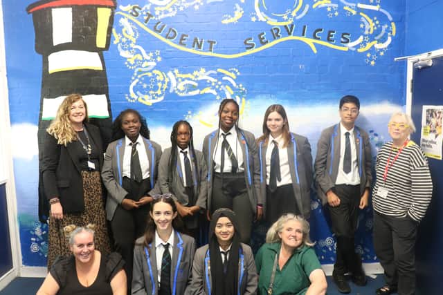 The students, staff and artists who helped bring the design to life