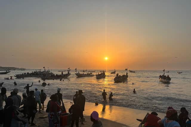 Bringing the catch in - Tanji fishing village