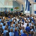 Pupils enjoying the performance 