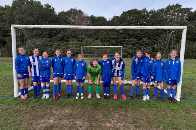 Crofton Saints Lionesses U12
L to R - Nelly Barnes, Esme Gooding, Catlin Fletcher, Effie Ballard, Olivia Bennett, Aliyah Hill, Rosie Briggs, Matilda Keep, Thea Leclerc, Lottie Allan, Lilly Rutnalls, Alice Hayes, Emily Petrie