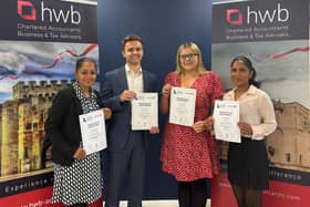LEADERSHIP: A second cohort of staff at HWB Chartered Accountants who have successfully completed a one-year leadership and development training course, pictured  from left Neelam Shanker, Steven Hughes, Michelle Woomble and Diya George.