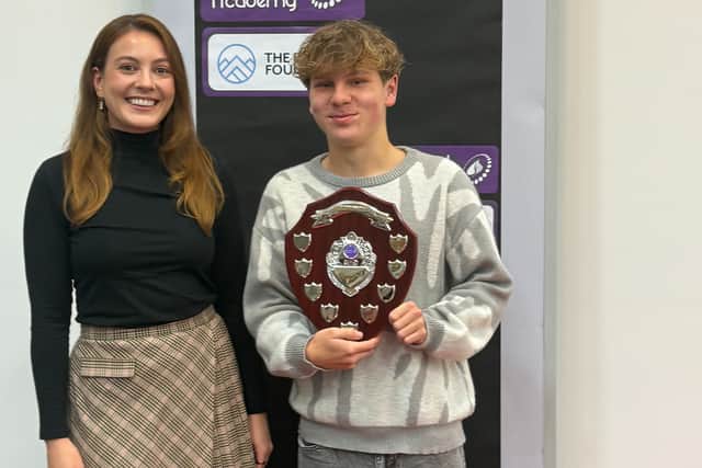 Victoria Ridge and Fletcher Wright at the Havant Academy Awards evening