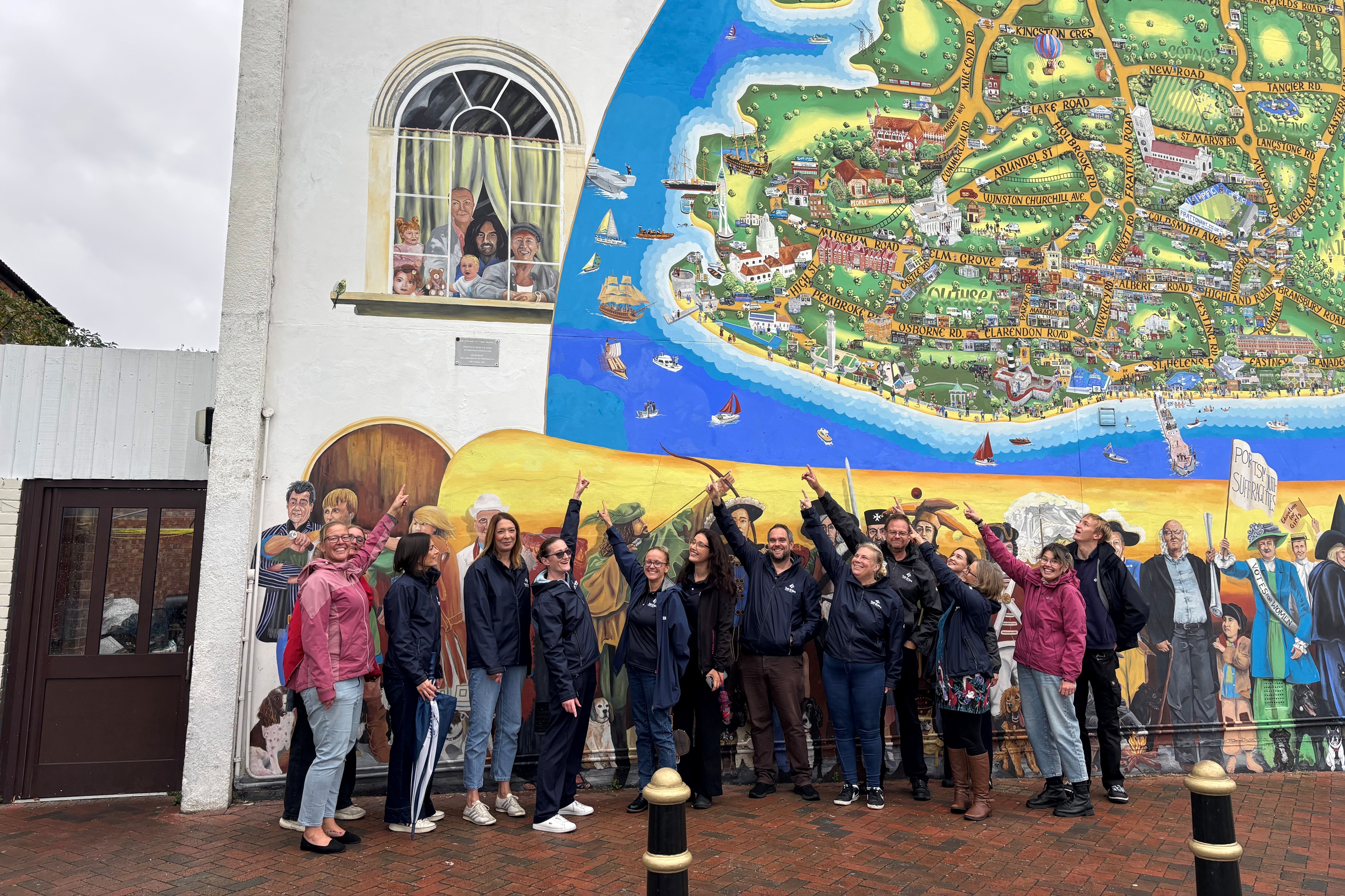 Tall Ships Youth Trust celebrates 70 years with spot on Portsmouth's iconic city mural map