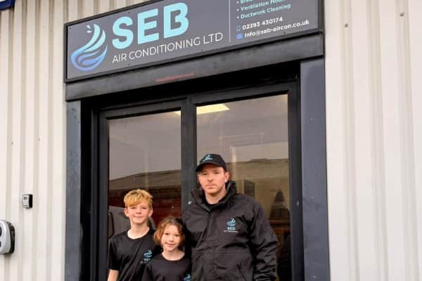 Pictured: SEB Air Con Director, Trevor Banks, and his Two Children; Spencer & Edie.
