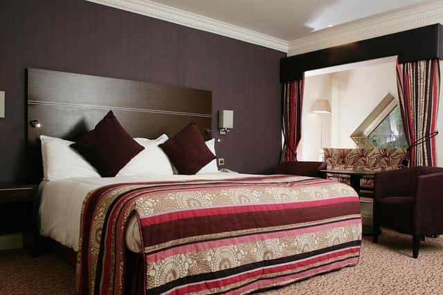 A deluxe double room.
