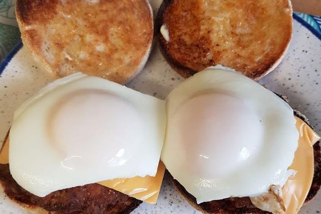 Carole DeCarteret sent us her recreation of McDonalds' sausage and egg muffin.