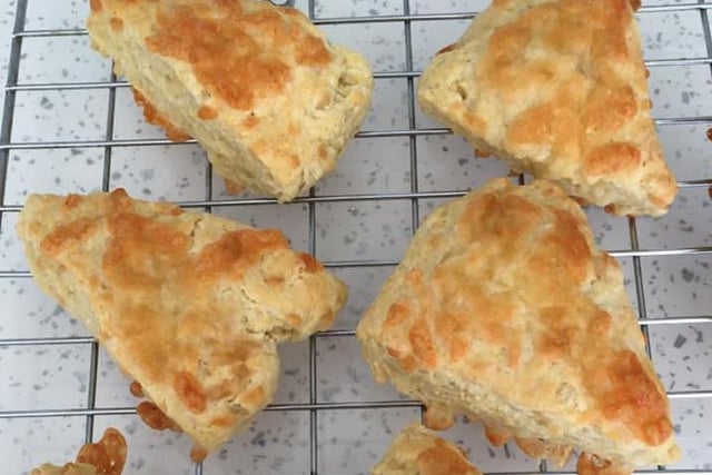 Kassie Byrne said: "Plain and fruit scones. Cheese scones. Chocolate and coconut scones."