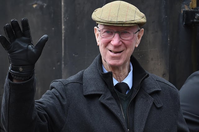 Jack Charlton was pictured last February at former England goalkeeper Gordon Banks' funeral. Photo by PAUL ELLIS/AFP via Getty Images.