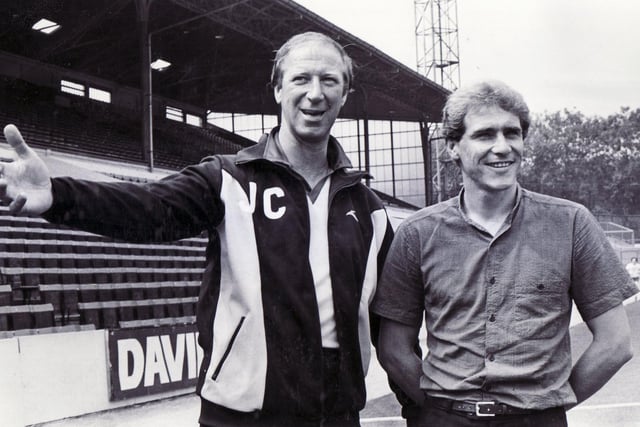 Charlton, left, as manager of Sheffield Wednesday in August 1982. Picture by Chris Holt/Johnston Press.