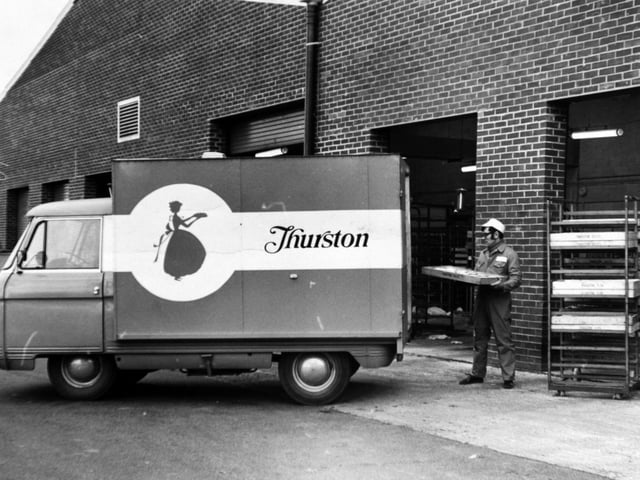 A van is loaded with freshly baked supplies at the new Thurston Bakery.