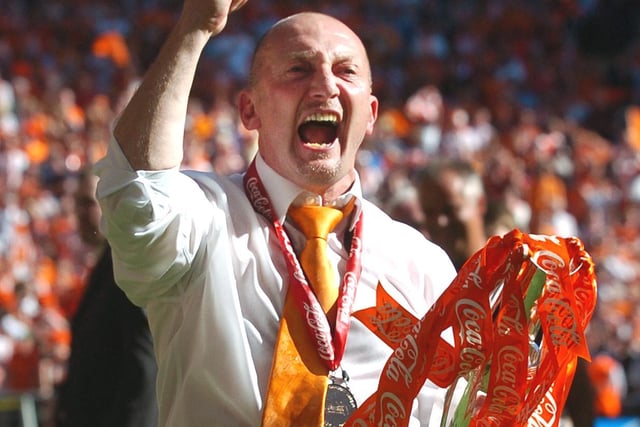 Manager Ian Holloway with the trophy