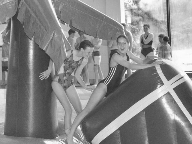 Inflatable fun session in July 1996.