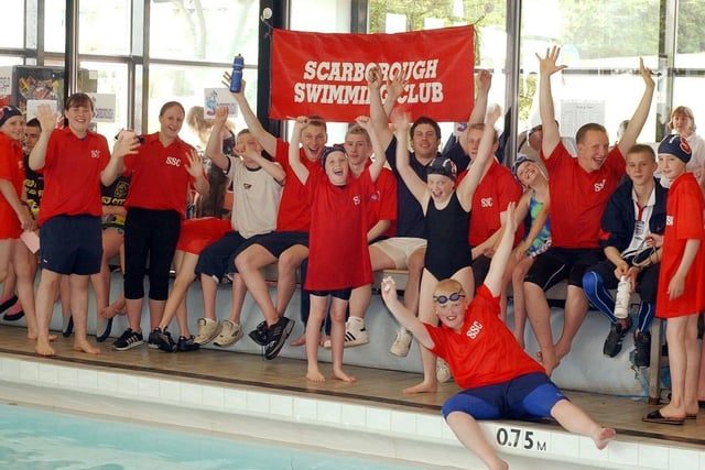 Scarborough Swimming Club competitors at the national Scarborough Seaside Meeting swim event at the Indoor Pool in summer 2003.