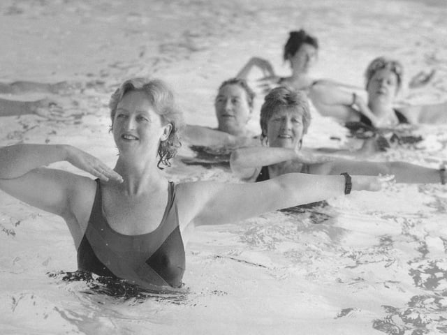 Aqua-aerobics session in May 1995.
