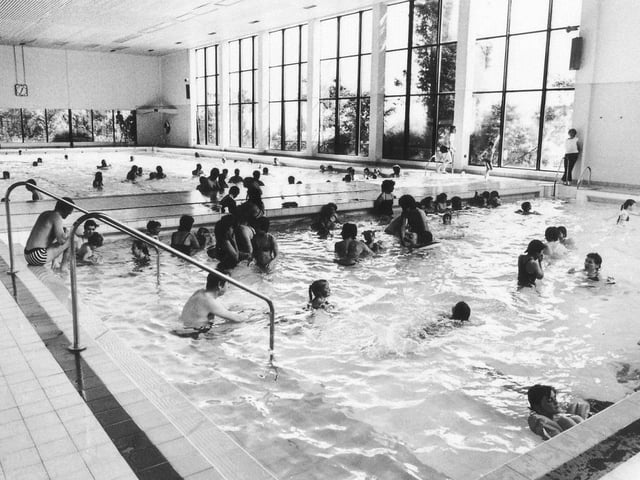 Many youngsters learned to swim in the learner pool.
