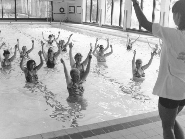 Aqua-aerobics session in May 1995.