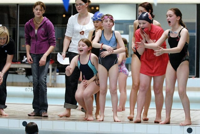 The Scarborough West division Guides swimming gala, in January 2008.