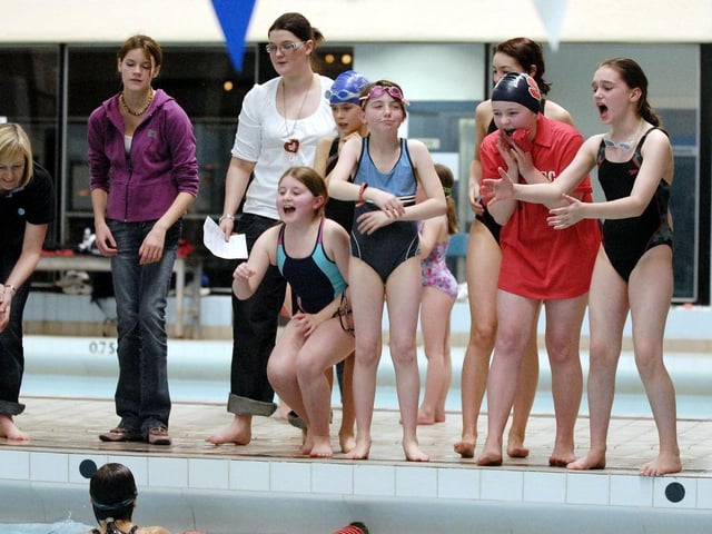The Scarborough West division Guides swimming gala, in January 2008.