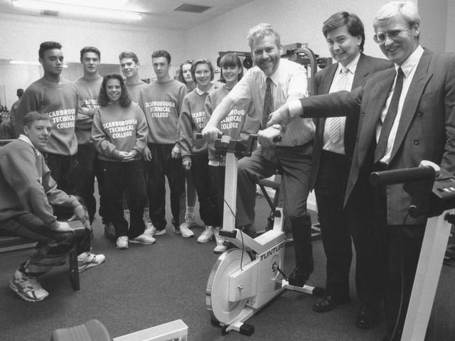 Opening of the new fitness room in 1991.