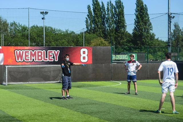 Full 5-a-side games are not yet permitted to be played; however, training with up to six people restarted on June 16. Goals regional support manager James Thompson said: "Although no matches are being played yet it has been great to return.