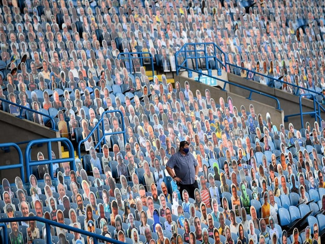 No fans in attendance, but crowdies were in place at Elland Road to take in the action - 15,000 to be precise.