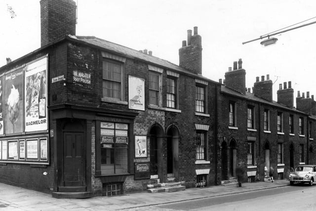 Burns Street, at the junction with Beckett Street in May 1960. The shop was number 84, the sign that reads 'Vera's Childrens Wear'