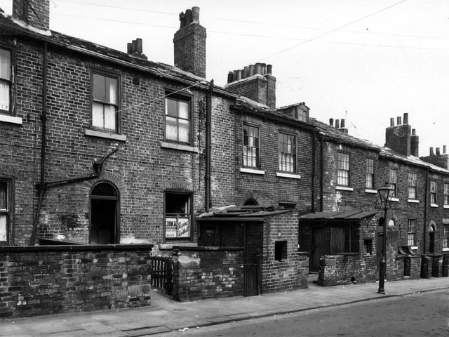 Office for the 'Lion A' turf accountant, premises being used were number 29 East Beckett Street. This business was advertised outside the barbers shop. One of the outside toilets is marked 'Gents', for customer use.