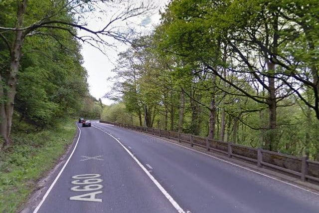 A660 Leeds Road, Pool - 40mph / Between Chain Road and 290m west of number 6 Cragg View.