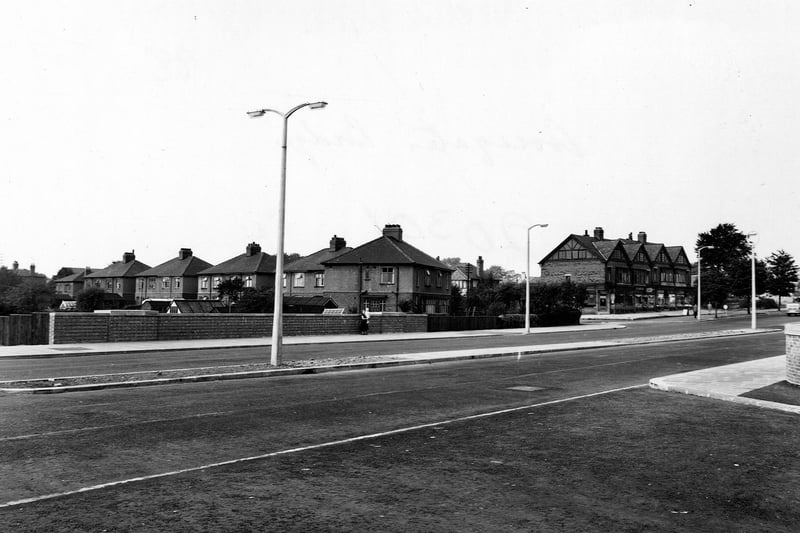 September 1955 and this photo looks west from Station Road at the backs of houses on Cold Well Road. The brick wall over the road is the top of the railway bridge.