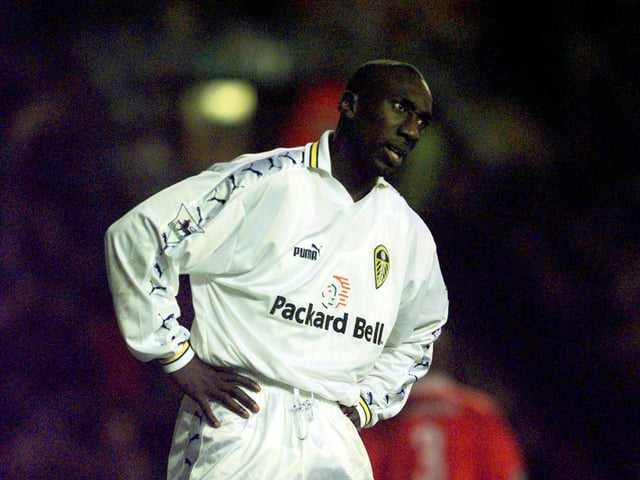 Jimmy Floyd-Hasselbaink is left frustrated after watching his shot hit the crossbar.