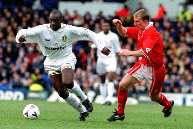 Middlesbrough's Robbie Mustoe hunts down Jimmy Floyd-Hasselbaink.