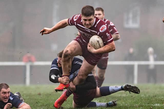 Action from Thornhill Trojans' Betfred Challenge Cup first round victory against RAF. Picture: Bruce Fitzgerald